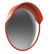 Зеркало уличное с козырьком 600мм с кронштейном для трубы